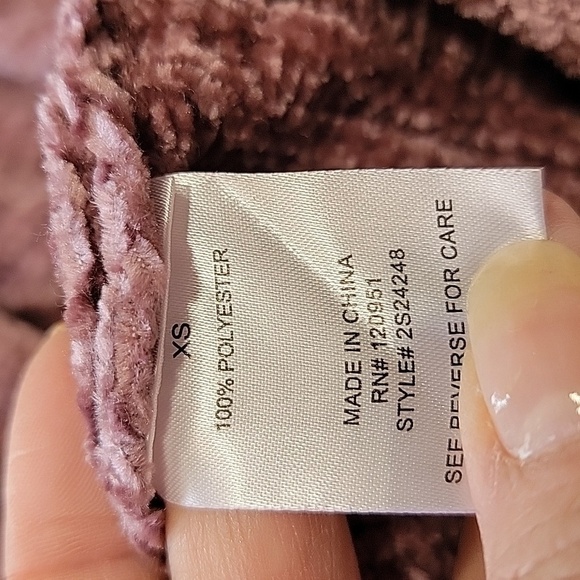 Pink Rose Size XS Mauve/ Dusty Rose Chenille Turtleneck Sweater, Exc. Used Cond. - Picture 13 of 13